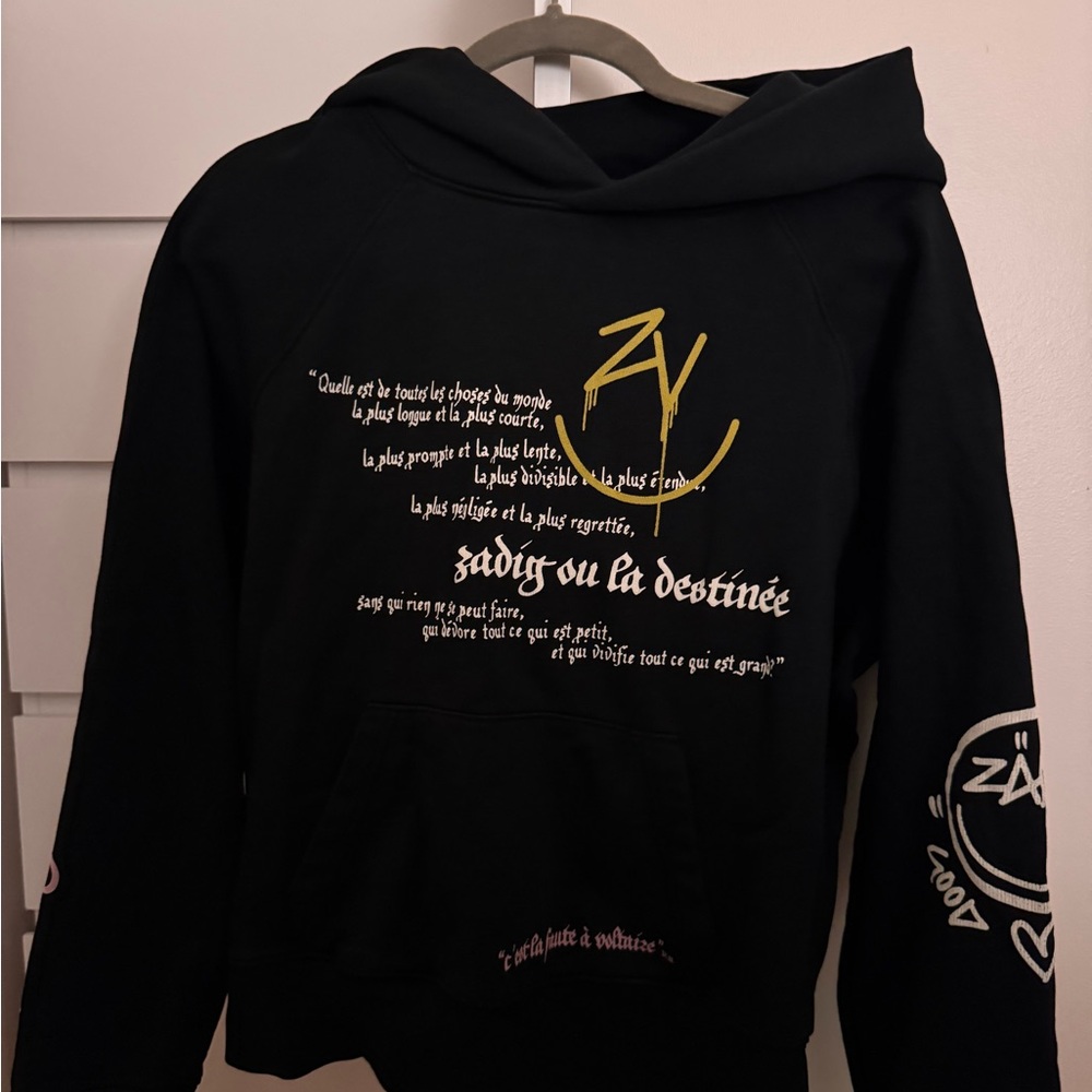 Zadig & Voltaire Black Hoodie w/design
